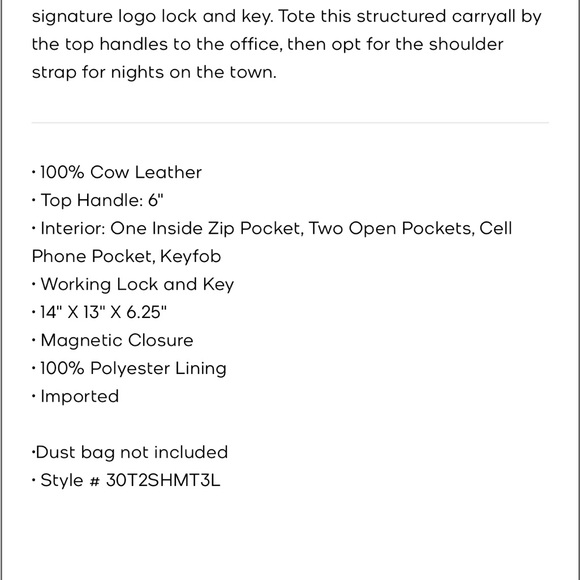 Michael Kors Grey Hamilton Saffiano Large Leather Tote Bag - Picture 5 of 15